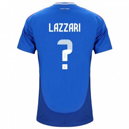 Kandiny Niño Camiseta Italia Manuel Lazzari #0 Azul 1ª Equipación 24-26 La Camisa