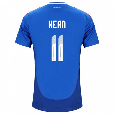 Kandiny Kinder Italien Moise Kean #11 Blau Heimtrikot Trikot 24-26 T-Shirt Österreich