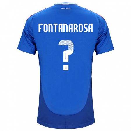 Kandiny Bambino Maglia Italia Alessandro Fontanarosa #0 Blu Kit Gara Home 24-26 Maglietta