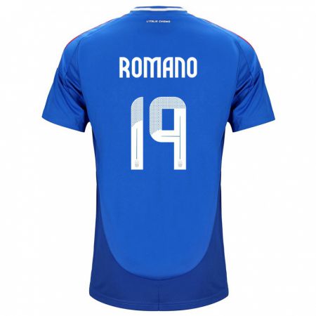 Kandiny Kinderen Italië Marco Romano #19 Blauw Thuisshirt Thuistenue 24-26 T-Shirt