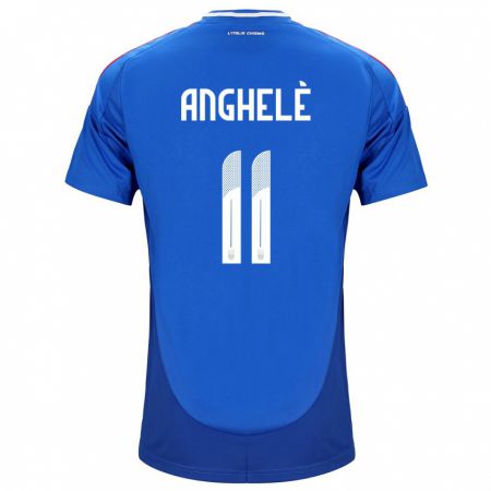 Kandiny Kinder Italien Lorenzo Anghelè #11 Blau Heimtrikot Trikot 24-26 T-Shirt Österreich