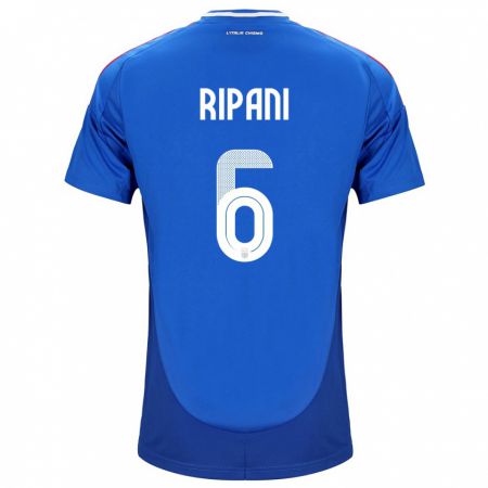 Kandiny Kinder Italien Diego Ripani #6 Blau Heimtrikot Trikot 24-26 T-Shirt Österreich