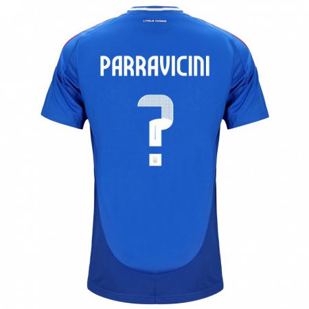 Kandiny Kinder Italien Fabio Parravicini #0 Blau Heimtrikot Trikot 24-26 T-Shirt Österreich