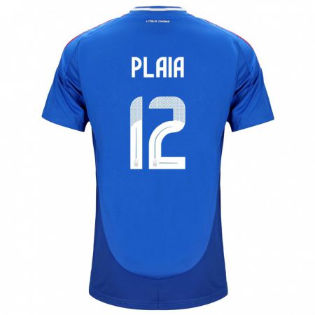 Kandiny Kinderen Italië Francesco Plaia #12 Blauw Thuisshirt Thuistenue 24-26 T-Shirt België