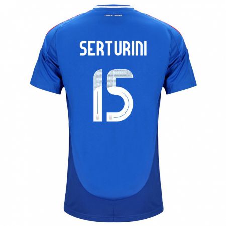 Kandiny Kinder Italien Annamaria Serturini #15 Blau Heimtrikot Trikot 24-26 T-Shirt Österreich