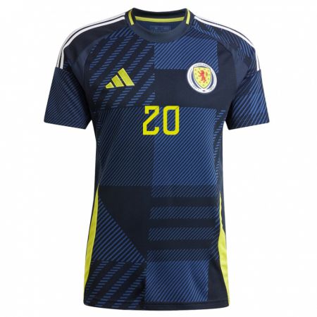 Kandiny Niño Camiseta Escocia Johnny Emerson #20 Azul Oscuro 1ª Equipación 24-26 La Camisa México