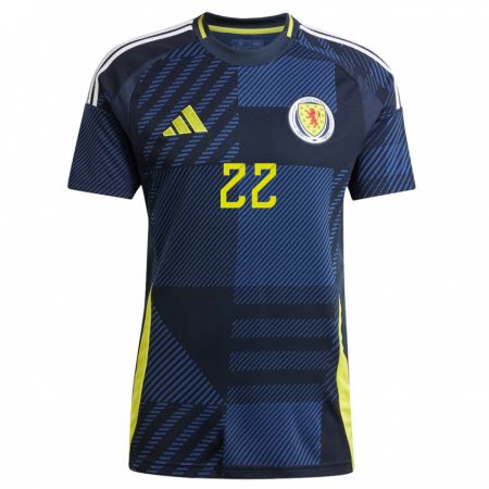 Kandiny Niño Camiseta Escocia Julian Donnery #22 Azul Oscuro 1ª Equipación 24-26 La Camisa México