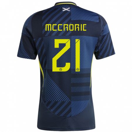 Kandiny Niño Camiseta Escocia Robby Mccrorie #21 Azul Oscuro 1ª Equipación 24-26 La Camisa México