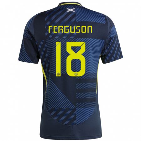 Kandiny Kinderen Schotland Lewis Ferguson #18 Donkerblauw Thuisshirt Thuistenue 24-26 T-Shirt