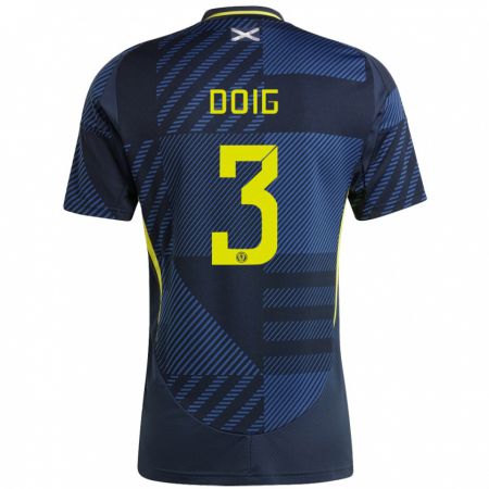 Kandiny Bambino Maglia Scotland Josh Doig #3 Blu Scuro Kit Gara Home 24-26 Maglietta