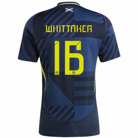 Kandiny Kinderen Schotland Rory Whittaker #16 Donkerblauw Thuisshirt Thuistenue 24-26 T-Shirt