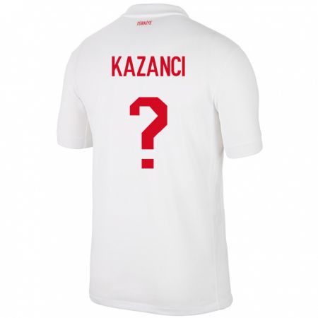 KandinyキッズトルコŞant Kazancı#0白ホームシャツ24-26ジャージーユニフォーム