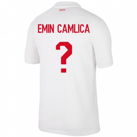 Kandiny Bambino Maglia Turchia Muhammed Emin Çamlıca #0 Bianco Kit Gara Home 24-26 Maglietta