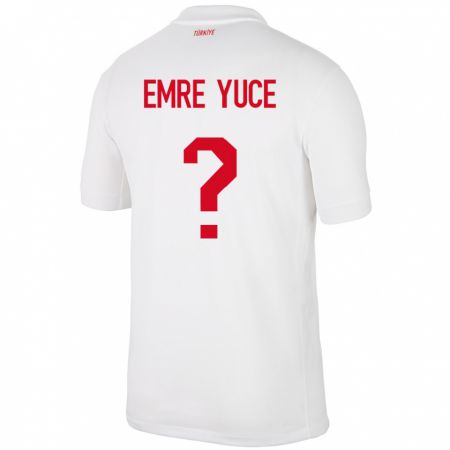 Kandiny Kinderen Turkije Yunus Emre Yüce #0 Wit Thuisshirt Thuistenue 24-26 T-Shirt België