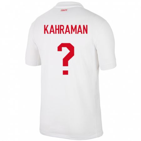 Kandiny Bambino Maglia Turchia Osman Kahraman #0 Bianco Kit Gara Home 24-26 Maglietta