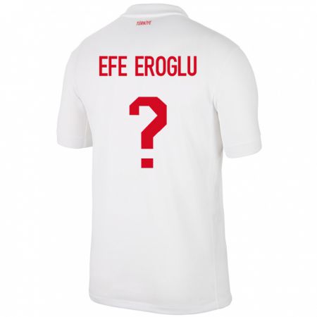 Kandiny Bambino Maglia Turchia Cem Efe Eroğlu #0 Bianco Kit Gara Home 24-26 Maglietta