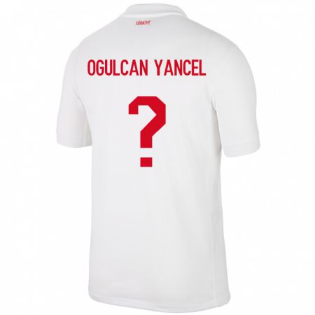 Kandiny Bambino Maglia Turchia Necati Oğulcan Yançel #0 Bianco Kit Gara Home 24-26 Maglietta