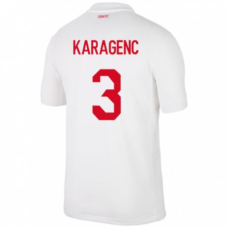 Kandiny Bambino Maglia Turchia Didem Karagenç #3 Bianco Kit Gara Home 24-26 Maglietta