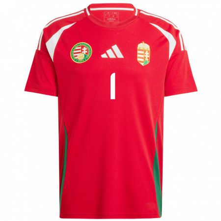 Kandiny Kinderen Hongarije Botond Kocsis #1 Rood Thuisshirt Thuistenue 24-26 T-Shirt België