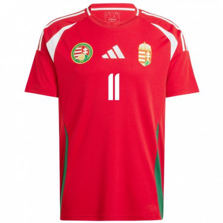 Kandiny Kinderen Hongarije Virág Nagy #11 Rood Thuisshirt Thuistenue 24-26 T-Shirt België