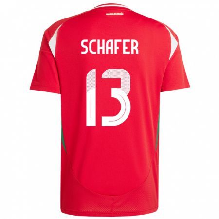 Kandiny Kinder Ungarn András Schäfer #13 Rot Heimtrikot Trikot 24-26 T-Shirt Österreich