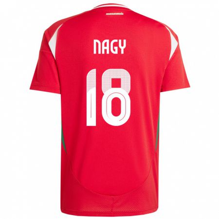 Kandiny Kinderen Hongarije Zsolt Nagy #18 Rood Thuisshirt Thuistenue 24-26 T-Shirt België