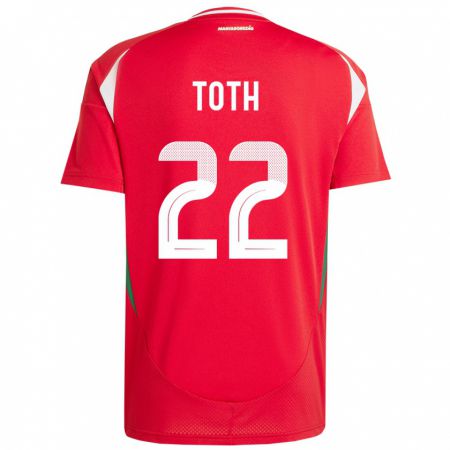 Kandiny Kinderen Hongarije Balázs Tóth #22 Rood Thuisshirt Thuistenue 24-26 T-Shirt België