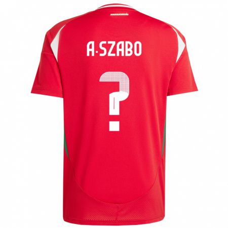 Kandiny Kinderen Hongarije Alex Szabó #0 Rood Thuisshirt Thuistenue 24-26 T-Shirt België