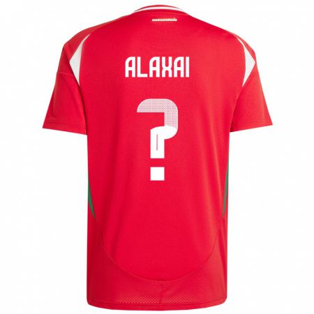 Kandiny Kinderen Hongarije Áron Alaxai #0 Rood Thuisshirt Thuistenue 24-26 T-Shirt