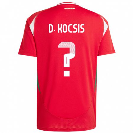 Kandiny Kinderen Hongarije Dominik Kocsis #0 Rood Thuisshirt Thuistenue 24-26 T-Shirt België