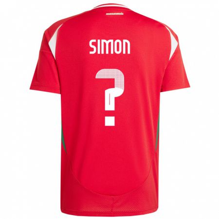 Kandiny Kinderen Hongarije Barnabás Simon #0 Rood Thuisshirt Thuistenue 24-26 T-Shirt België