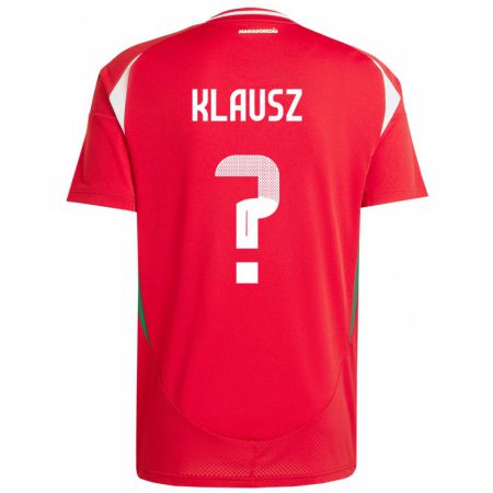 Kandiny Kinderen Hongarije Milán Klausz #0 Rood Thuisshirt Thuistenue 24-26 T-Shirt België