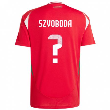 Kandiny Kinderen Hongarije Dániel Szvoboda #0 Rood Thuisshirt Thuistenue 24-26 T-Shirt België