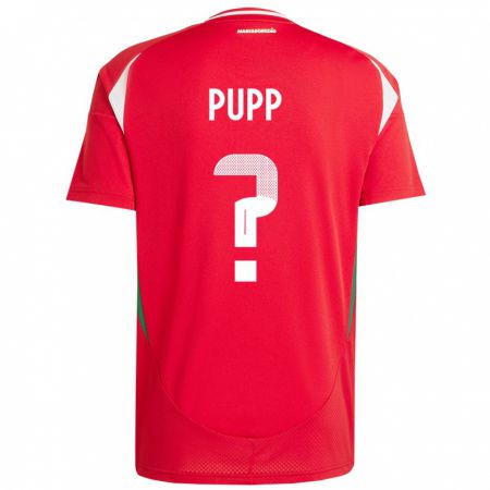 Kandiny Kinderen Hongarije Zétény Pupp #0 Rood Thuisshirt Thuistenue 24-26 T-Shirt België