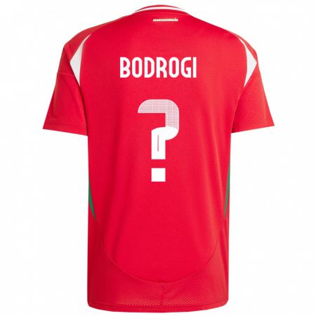 Kandiny Kinderen Hongarije Bence Bodrogi #0 Rood Thuisshirt Thuistenue 24-26 T-Shirt België