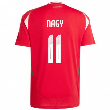 Kandiny Bambino Maglia Ungheria Virág Nagy #11 Rosso Kit Gara Home 24-26 Maglietta