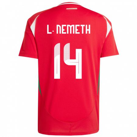 Kandiny Kinderen Hongarije Loretta Németh #14 Rood Thuisshirt Thuistenue 24-26 T-Shirt