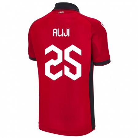 Kandiny Kinderen Albanië Naser Aliji #25 Rood Thuisshirt Thuistenue 24-26 T-Shirt België