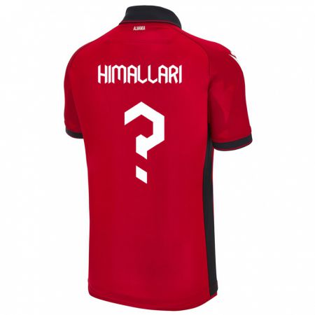 Kandiny Bambino Maglia Albania Elson Himallari #0 Rosso Kit Gara Home 24-26 Maglietta