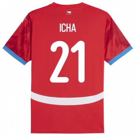 Kandiny Kinder Tschechien Marek Icha #21 Rot Heimtrikot Trikot 24-26 T-Shirt Österreich