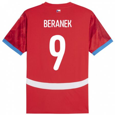 Kandiny Kinder Tschechien Marek Beranek #9 Rot Heimtrikot Trikot 24-26 T-Shirt Österreich