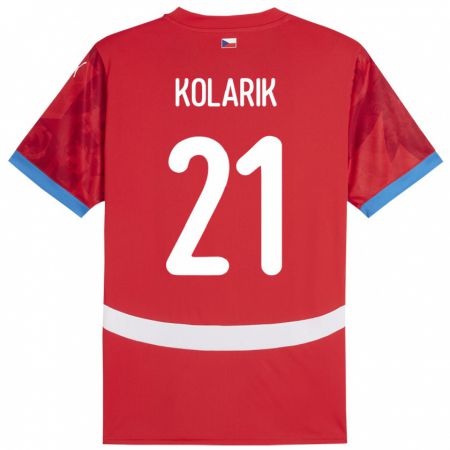 Kandiny Kinderen Tsjechië Josef Kolarik #21 Rood Thuisshirt Thuistenue 24-26 T-Shirt België