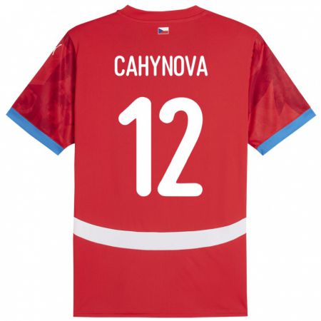 Kandiny Kinderen Tsjechië Klára Cahynová #12 Rood Thuisshirt Thuistenue 24-26 T-Shirt België