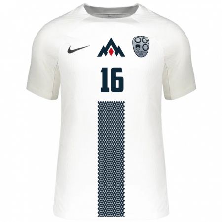 Kandiny Bambino Maglia Slovenia Grega Kaluder #16 Bianco Kit Gara Home 24-26 Maglietta