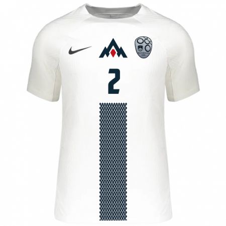 Kandiny Bambino Maglia Slovenia Luka Vodusek #2 Bianco Kit Gara Home 24-26 Maglietta