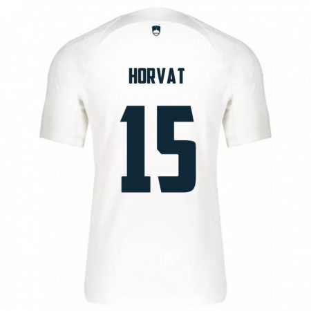 Kandiny Kinderen Slovenië Tomi Horvat #15 Wit Thuisshirt Thuistenue 24-26 T-Shirt België