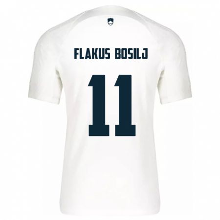 KandinyキッズスロベニアDavid Flakus Bosilj#11白ホームシャツ24-26ジャージーユニフォーム