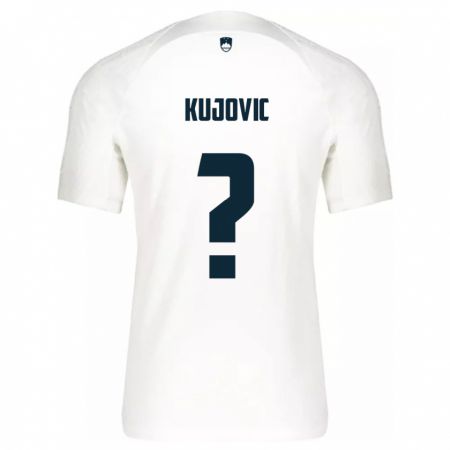 Kandiny Kinderen Slovenië Tian Kujovic #0 Wit Thuisshirt Thuistenue 24-26 T-Shirt