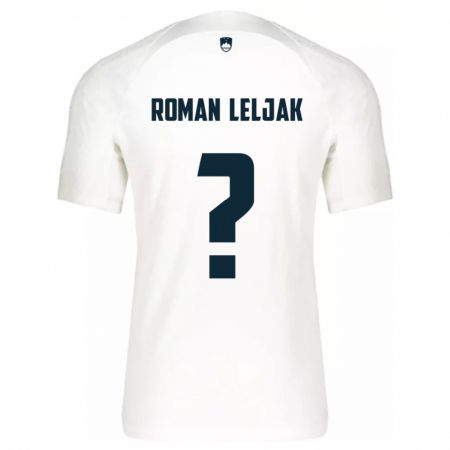 Kandiny Bambino Maglia Slovenia Nejc Roman Leljak #0 Bianco Kit Gara Home 24-26 Maglietta