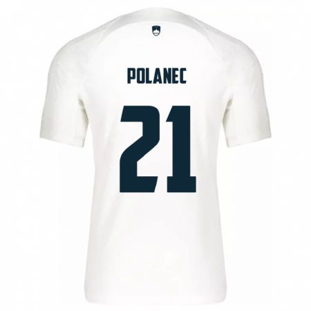 Kandiny Bambino Maglia Slovenia Gaj Polanec #21 Bianco Kit Gara Home 24-26 Maglietta